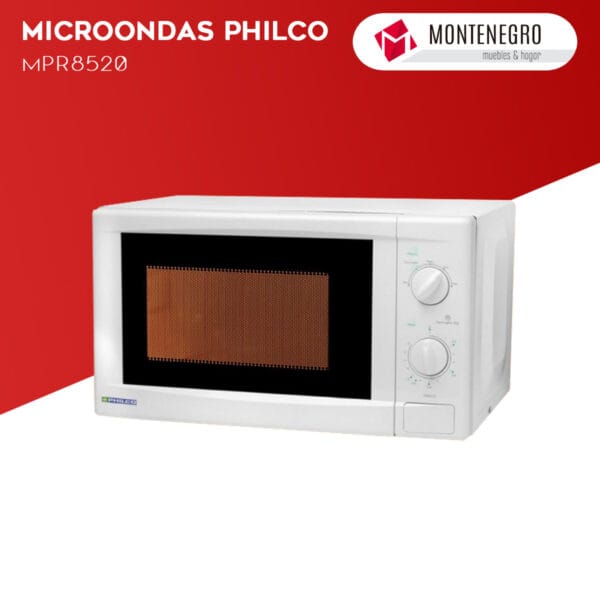 MICROONDAS PHILCO 20L BLANCO MANUAL ROTATIVO MPHRW20UAP