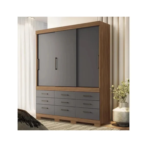 PLACARD AUD SANTOS ANDIRA 3PTAS 9CAJ JATOBA/GRAFITO