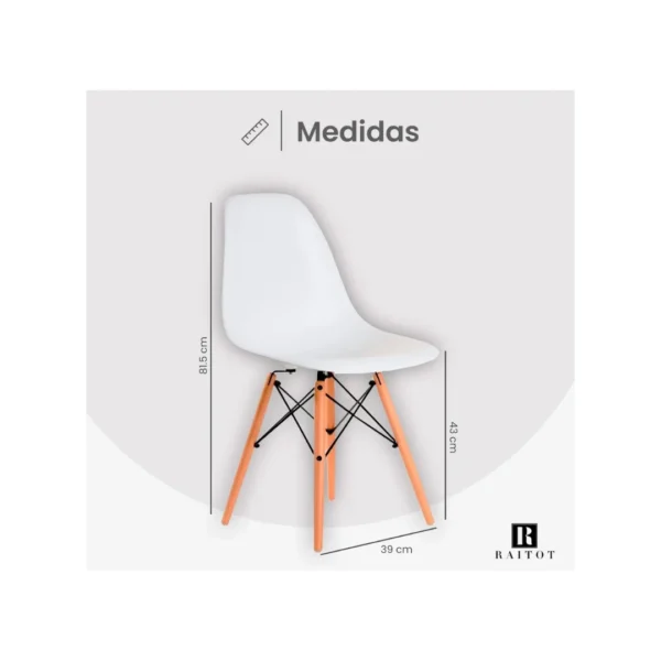 SILLA EAMES BLANCA - Imagen 3