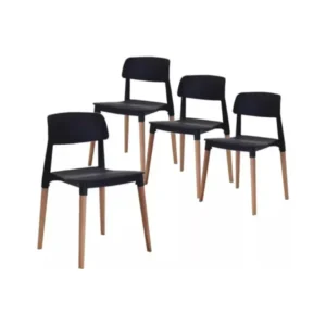 SILLA MILAN NEGRO X 4 UNIDADES WEB