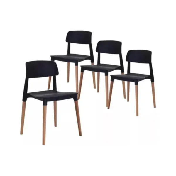 SILLA MILAN NEGRO X 4 UNIDADES WEB