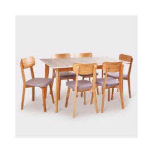 JGO COMEDOR ORIENTAL MESA 150 NATURE HELSINSKY + 6 SILLAS