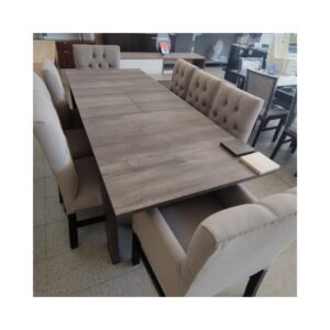 JGO COMEDOR VOLENTIERA MESA EXTENSIBLE 180 A 230 + 6 SILLAS UMMA