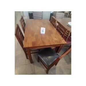 JGO COMEDOR INMACOL MESA 150 CASTAÑO + 6 SILLAS PACIFICO