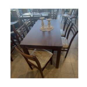 JGO COMEDOR MESA 150 DI MADERA + 6 SILLAS
