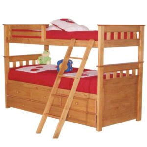 CUCHETA MUEBCOL TRIPLE FULL NOGAL