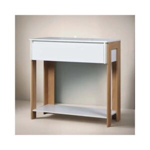 MESA RICCHEZZE RECIBIDORA CALABRIA HICKORY/BLANCO