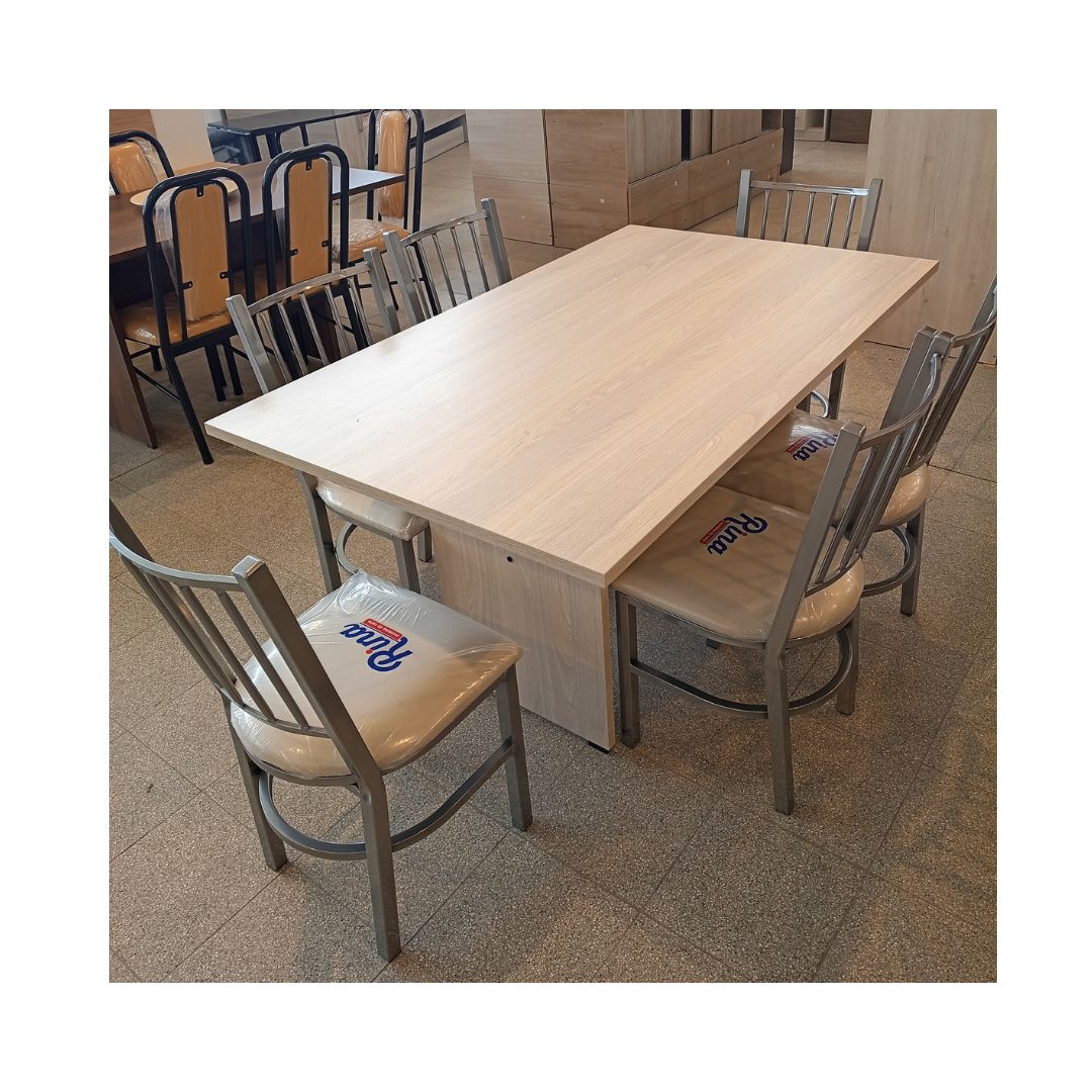 JGO COMEDOR 150 PLATINUM + 6 SILLAS TURIN